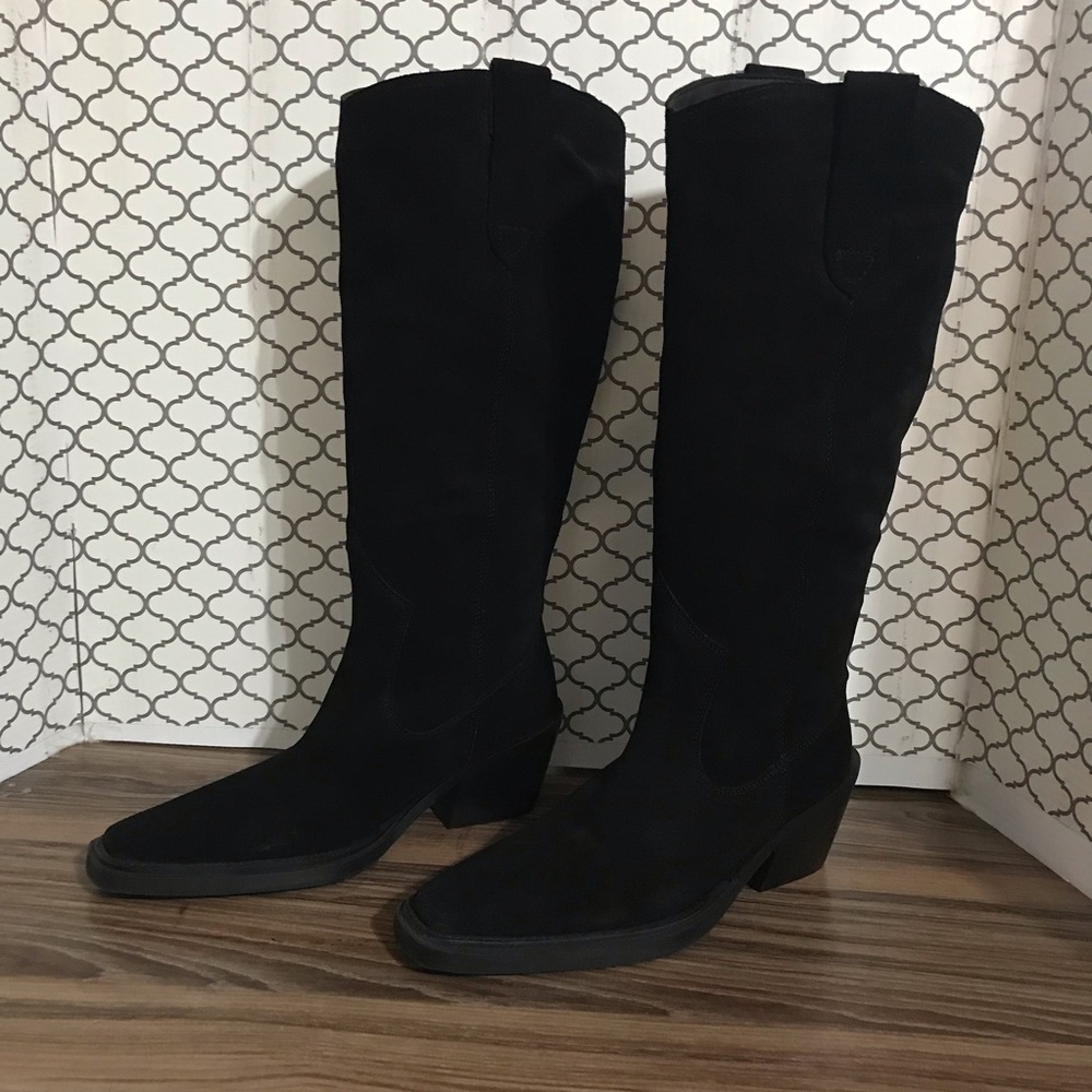 NWOT NA-KD Suede Cowboy Boots Size 8.5 - Picture 5 of 9